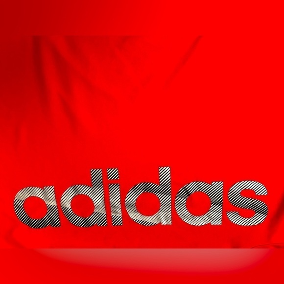 Adidas Climate red with black & silver graphic boys shirt Sz- L-14/16. T8 - Picture 3 of 7